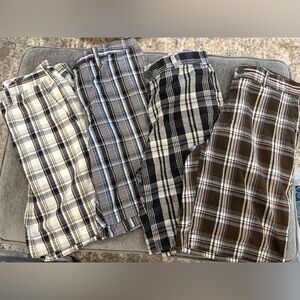 Croft & Barrow Men's Plaid Shorts - Cream, Gray, Black, Brown